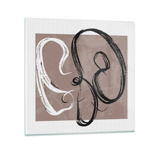 Glastavla - Bild på glas - Komposition - sökande efter fullständighet - 70x70 cm
