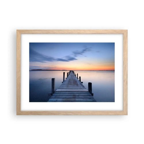 Affisch i ram av ljusek - Klara solnedgångens ro - 40x30 cm