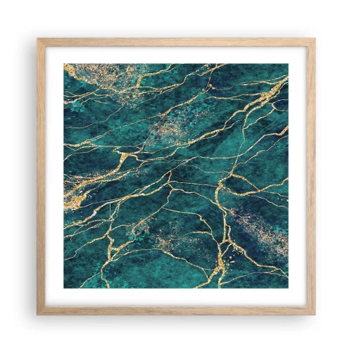 Affisch i ram av ljusek - Guldåder - 50x50 cm