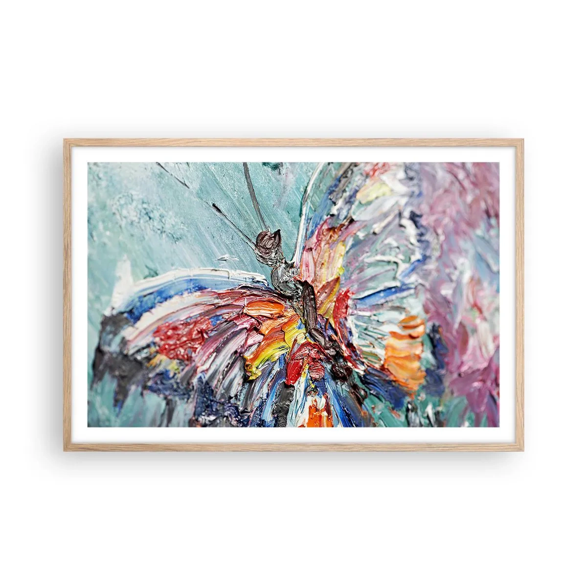 Affisch i ram av ljusek - Målad av naturen - 91x61 cm