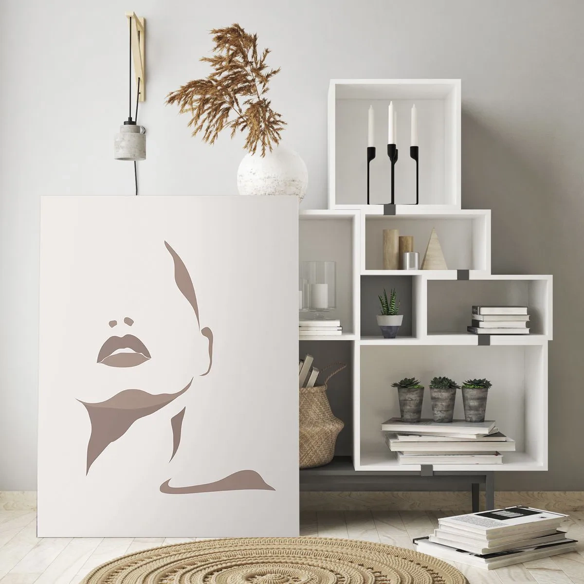 Glastavla - Bild på glas - Skapad av ljus och skugga - 50x70 cm