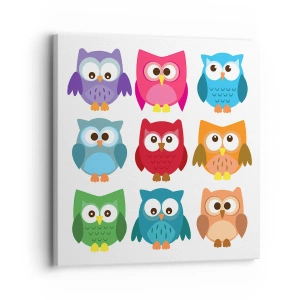 Canvastavla - Bild på duk - Att vara olika på roligt sätt - 30x30 cm