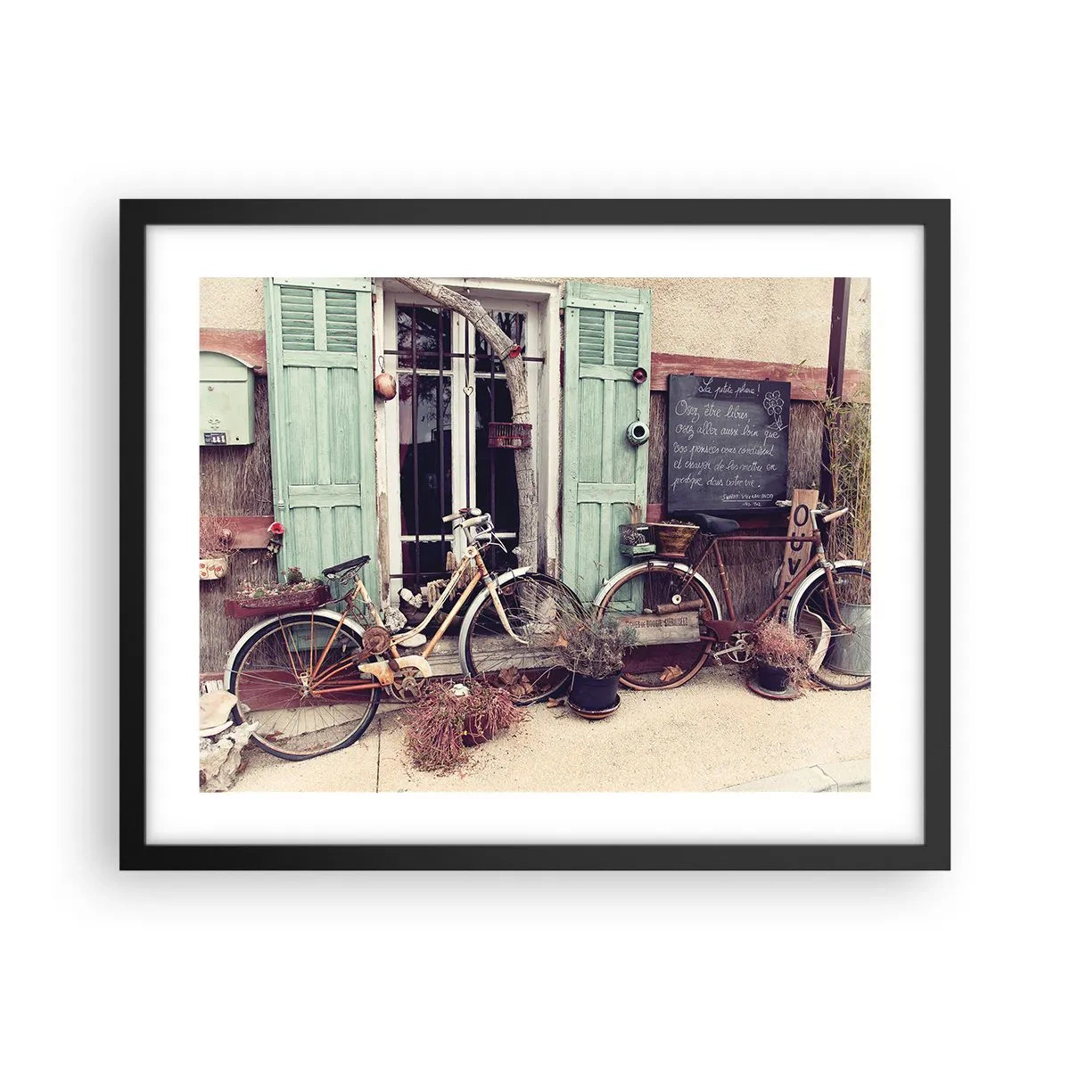 Affisch i svart ram - Länge leve provinsen - 50x40 cm