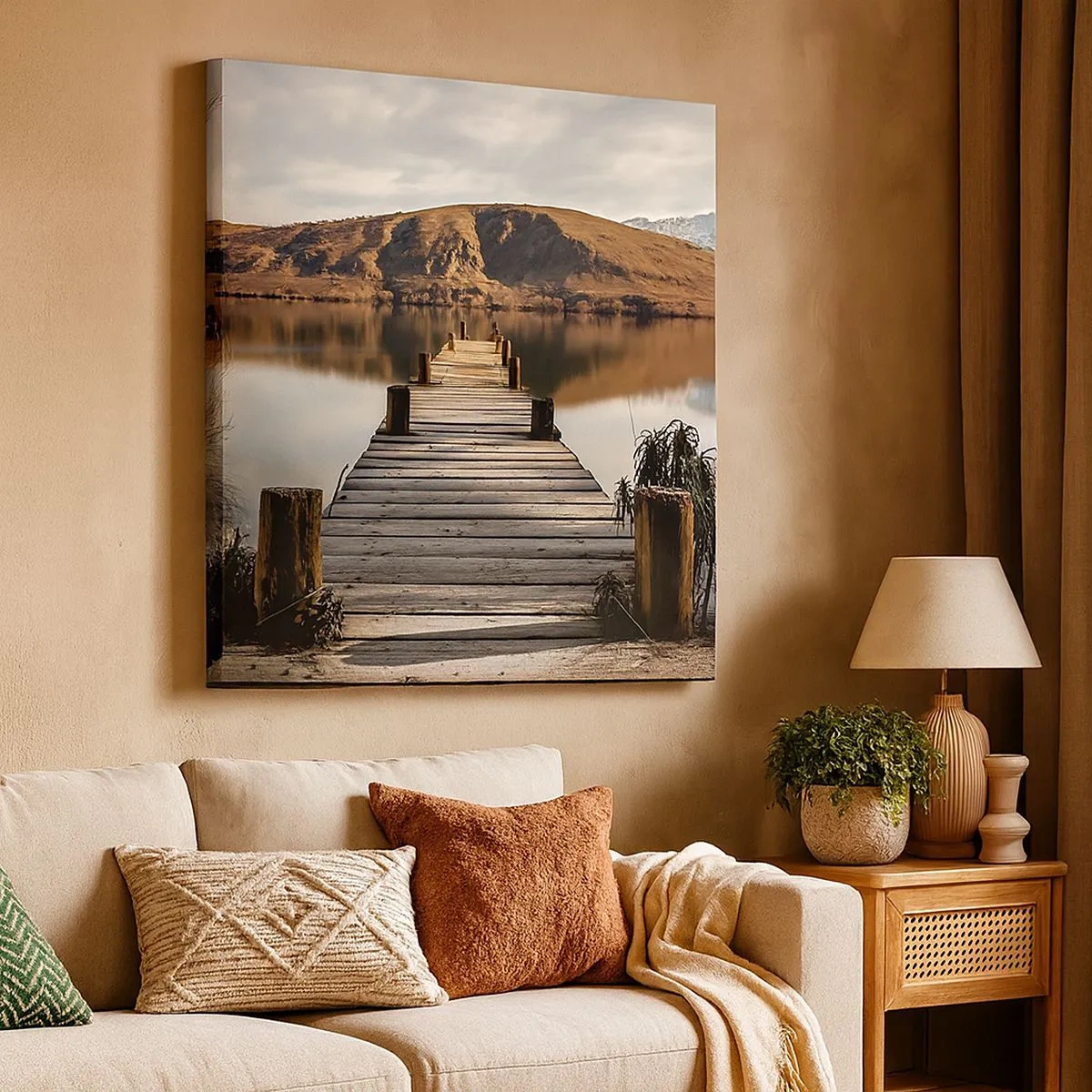 Canvastavla - Bild på duk - Ett landskap i tystnad - 30x30 cm