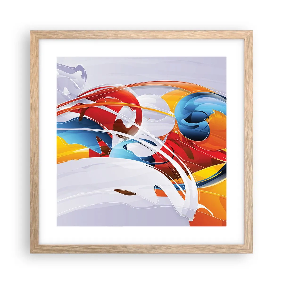Affisch i ram av ljusek - Elementens dans - 40x40 cm
