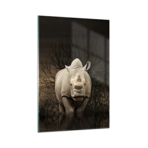 Glastavla - Bild på glas - Vit mot naturen - 80x120 cm