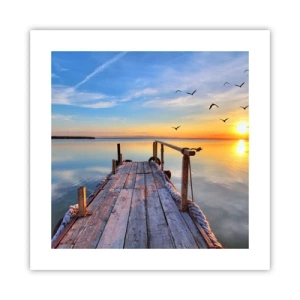 Affisch - Gå mot solen - 40x40 cm