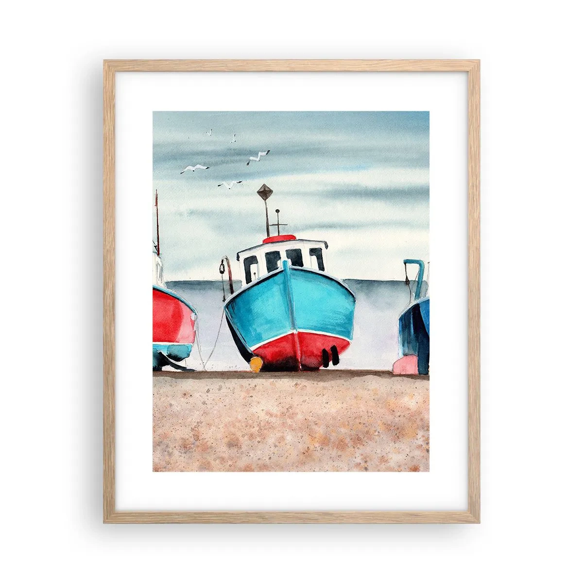 Affisch i ram av ljusek - Redo för fångst - 40x50 cm