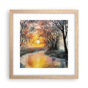 Affisch i ram av ljusek - Höststämning - 30x30 cm
