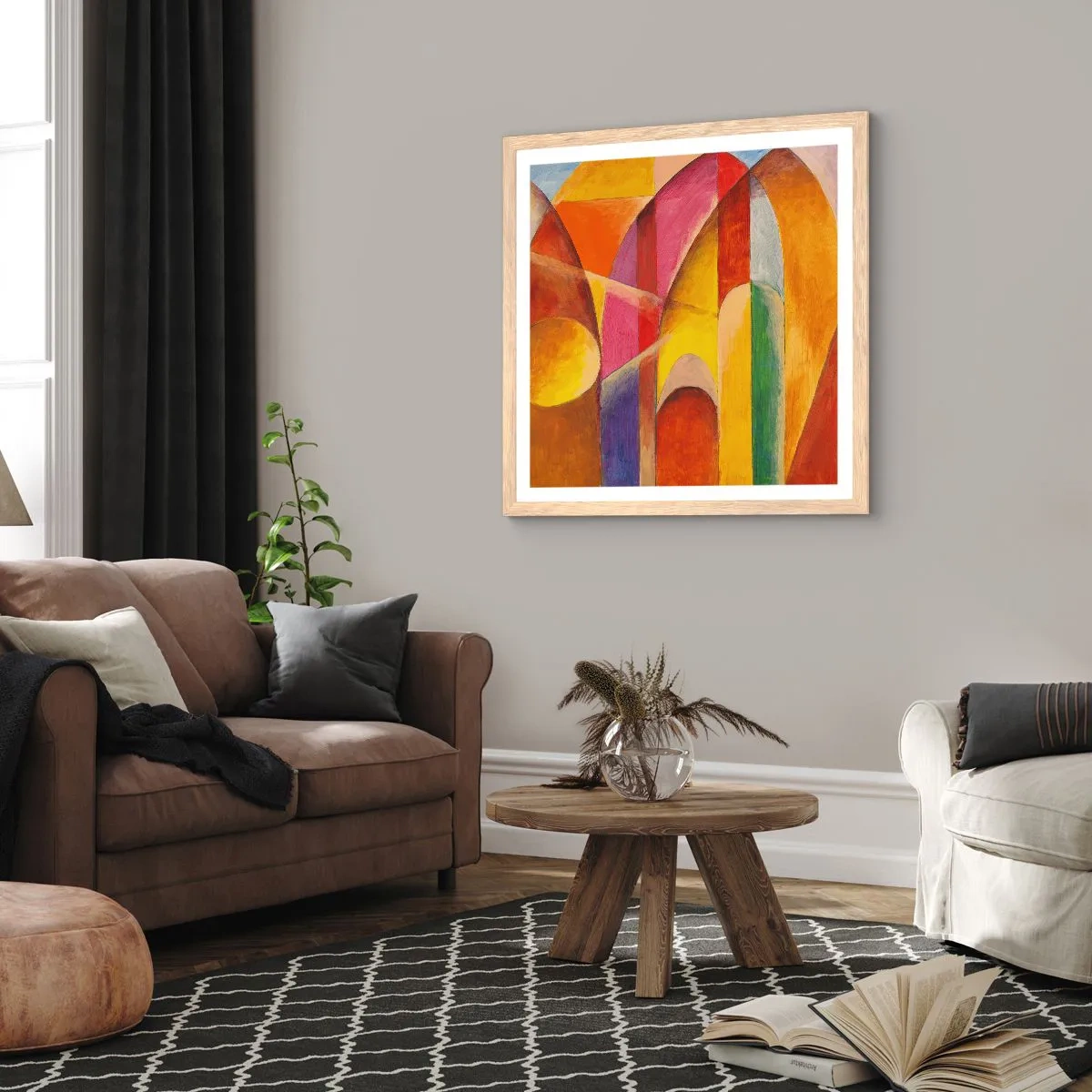 Affisch i ram av ljusek - Solens domkyrka - 40x40 cm