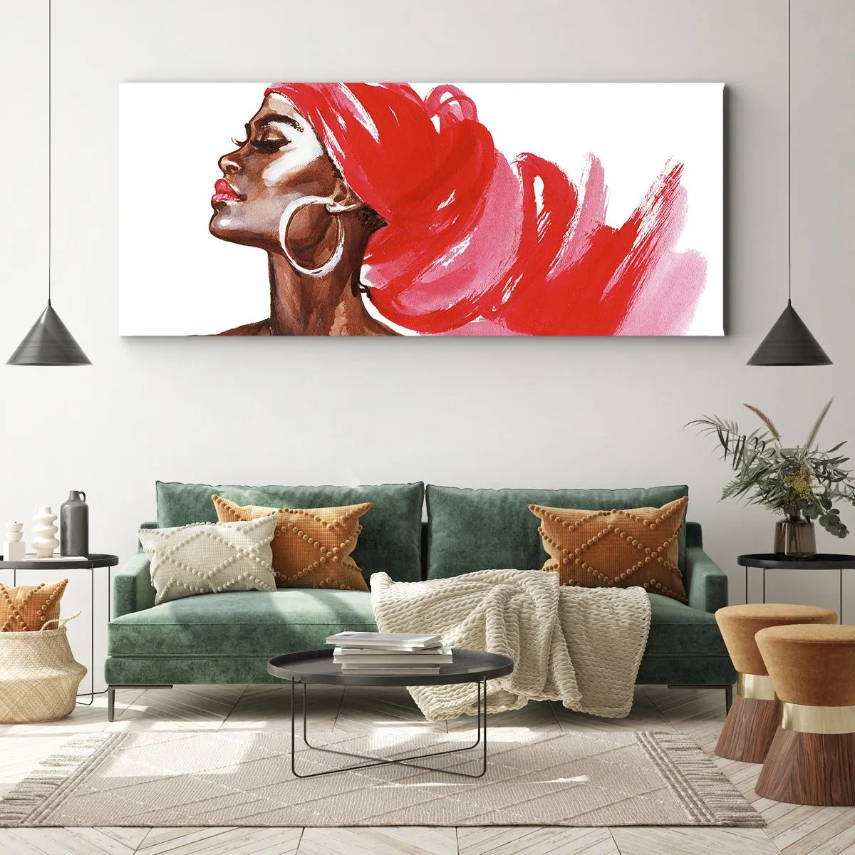 Canvastavla - Bild på duk - ”Vind som vidgar mannens näsborrar” - 100x40 cm