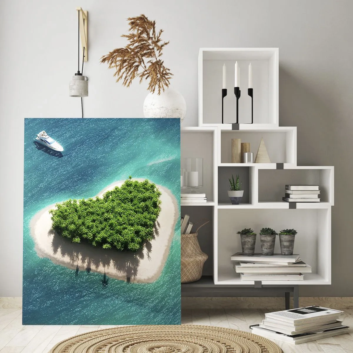 Glastavla - Bild på glas - Jag älskar sommar - 50x70 cm