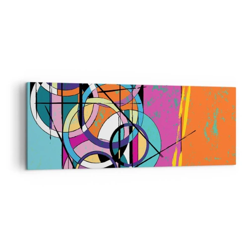 Canvastavla - Bild på duk - Hjul efter hjul - 140x50 cm