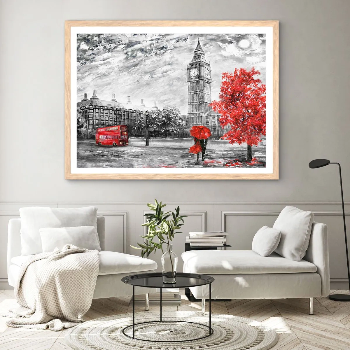 Affisch i ram av ljusek - Spännande dag - 100x70 cm