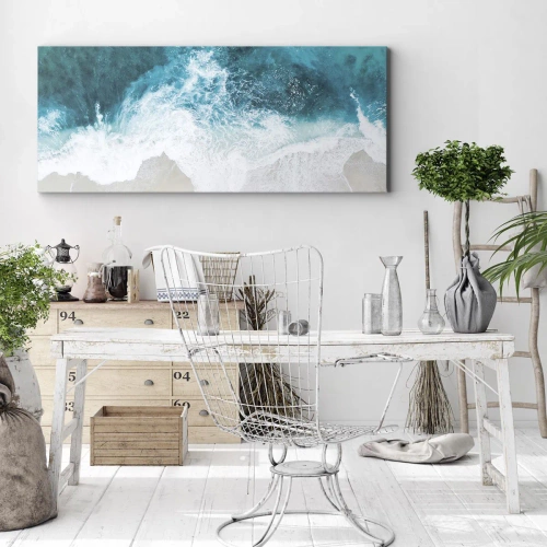 Canvastavla - Bild på duk - Naturlig smekning - 120x50 cm