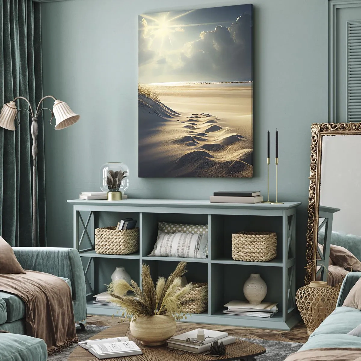 Canvastavla - Bild på duk - Lugnande landskap - 50x70 cm