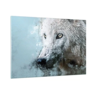 Glastavla - Bild på glas - Lär känna vargsjälen - 100x70 cm