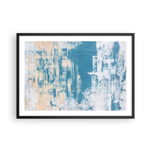 Affisch i svart ram - Genom istapp - 70x50 cm