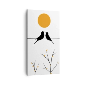 Canvastavla - Bild på duk - Näktergalens kväll - 55x100 cm