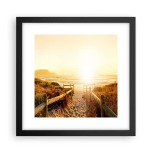 Affisch i svart ram - Genom sanddynan mot solen - 30x30 cm