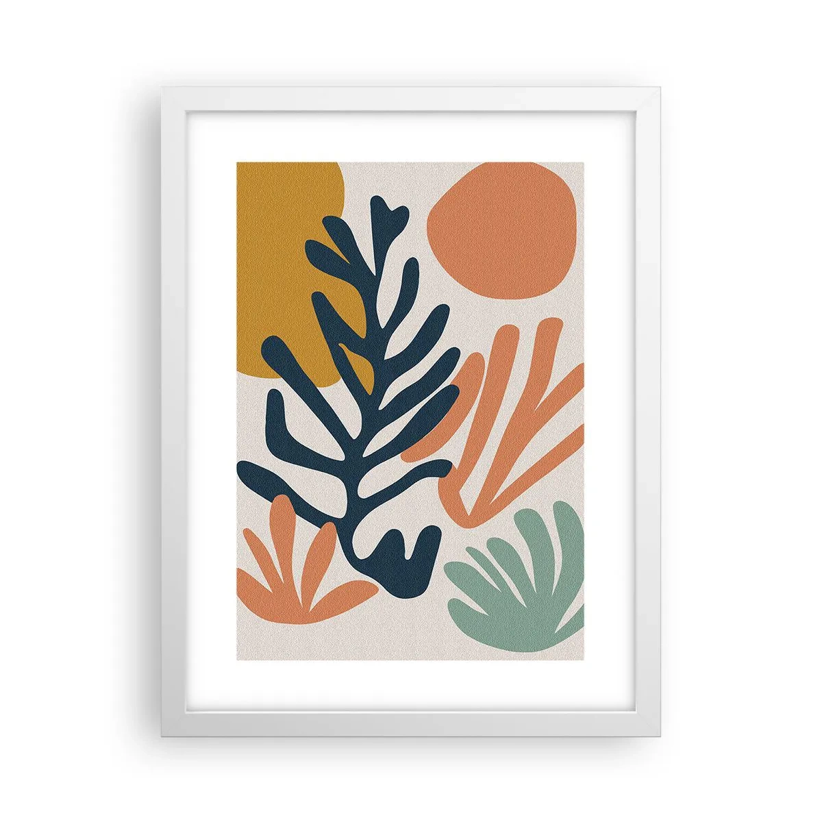 Affisch i vit ram - Korallhav - 30x40 cm