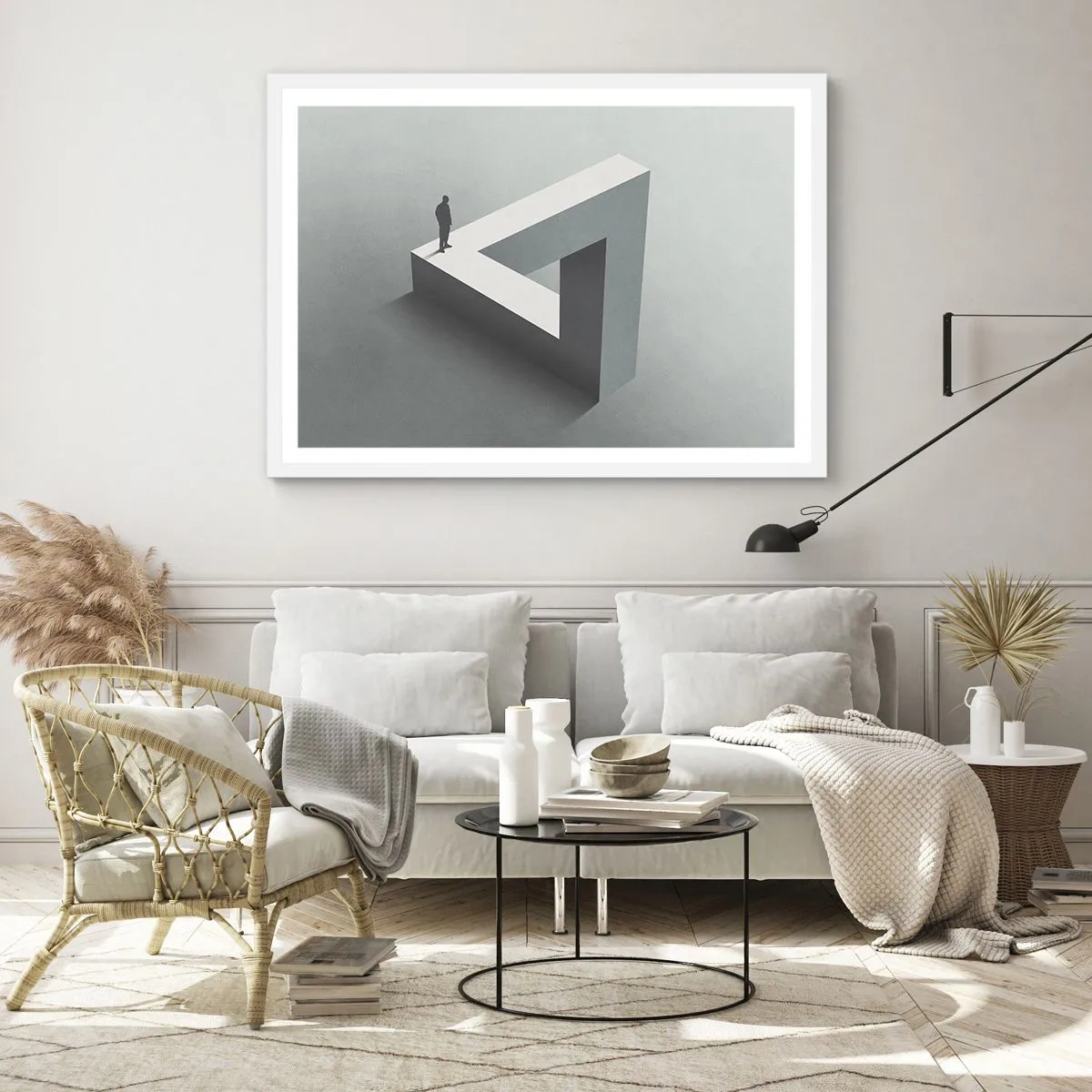 Affisch i vit ram - Och ändå möjligt - 70x50 cm