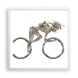 Affisch i vit ram - Underbar maskin - 60x60 cm