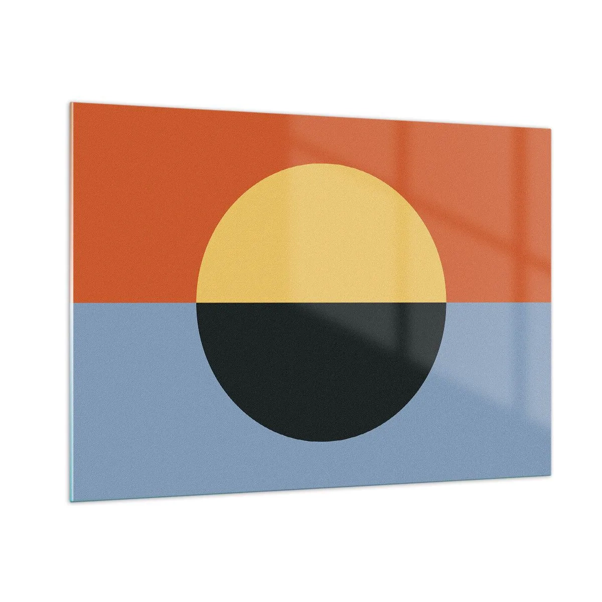 Glastavla - Bild på glas - Komposition av värme och kyla - 100x70 cm