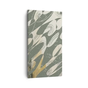 Canvastavla - Bild på duk - Rytmisk abstraktion - 45x80 cm