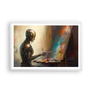 Affisch i vit ram - Framtidens konst - 91x61 cm