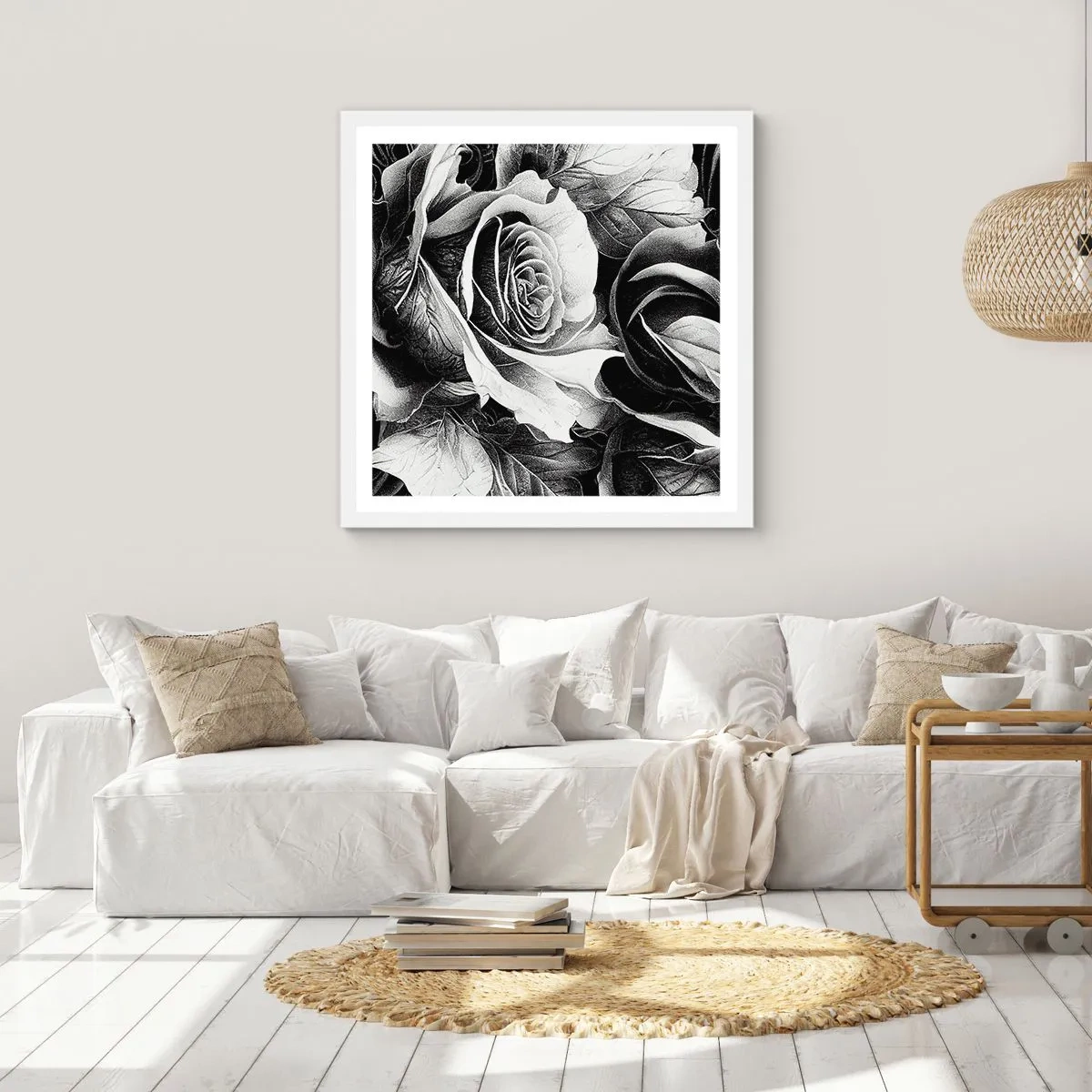 Affisch i vit ram - Alltid drottningen - 60x60 cm