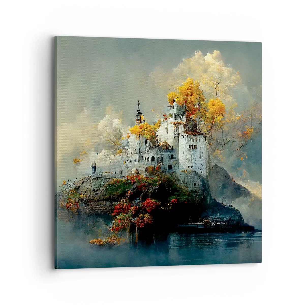 Canvastavla - Bild på duk - Början på en romantisk historia - 70x70 cm