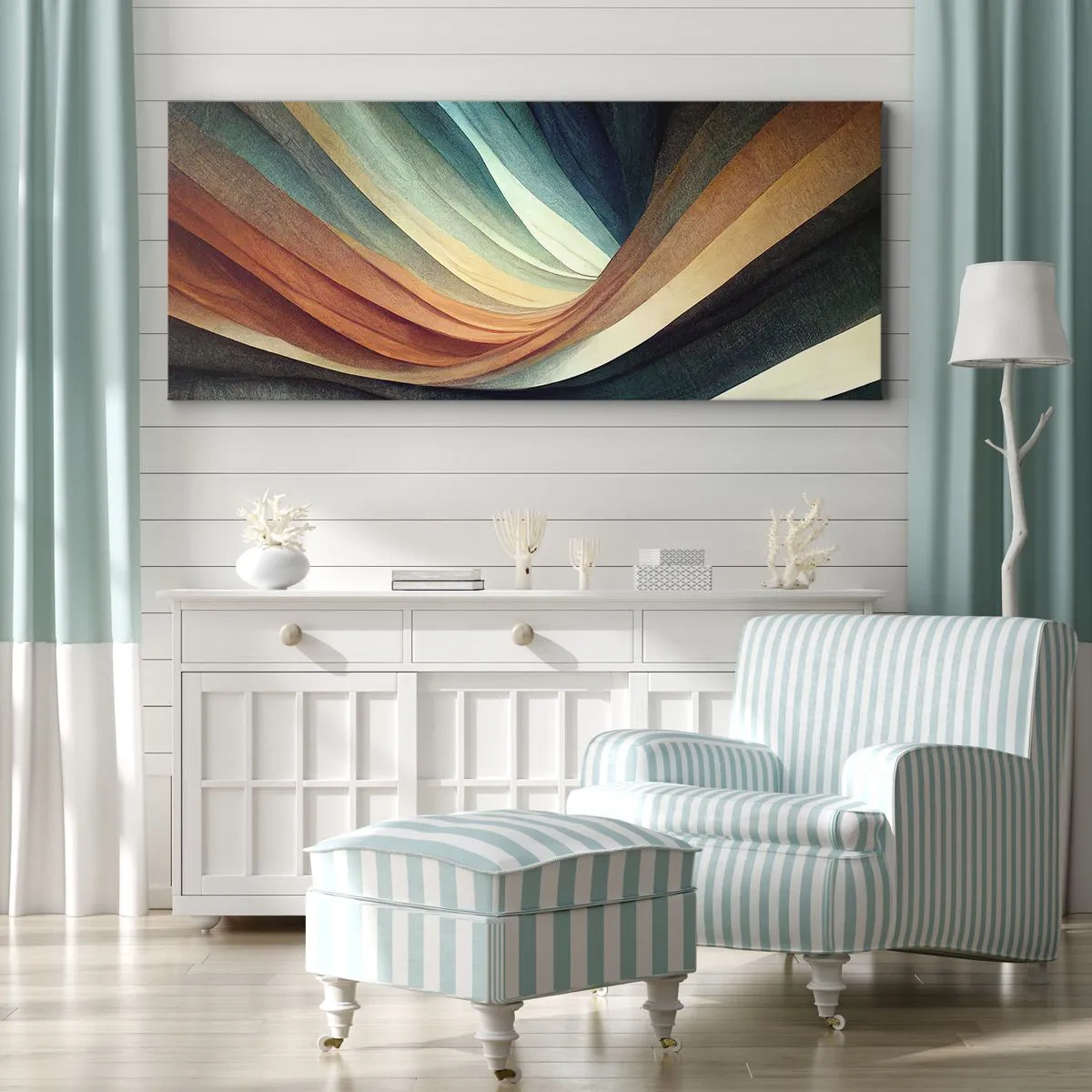 Canvastavla - Bild på duk - Vävd av färger - 100x40 cm