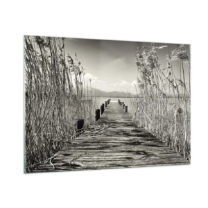 Glastavla - Bild på glas - I gräsets fristad - 100x70 cm