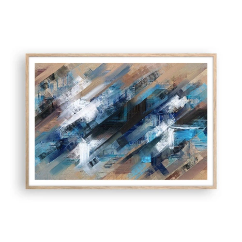 Affisch i ram av ljusek - På en blå sluttning - 100x70 cm