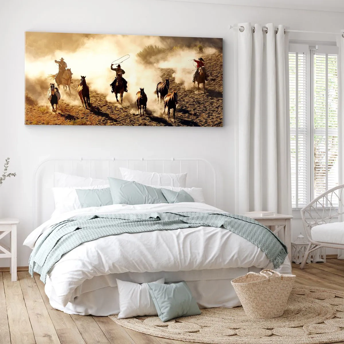 Canvastavla - Bild på duk - Verkligen vilda västern - 100x40 cm