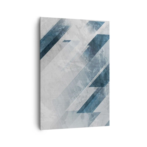 Canvastavla - Bild på duk - Tredimensionell komposition – gråhetens rörelse - 70x100 cm