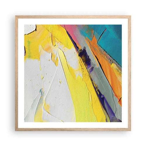 Affisch i ram av ljusek - Världens anatomi - 60x60 cm