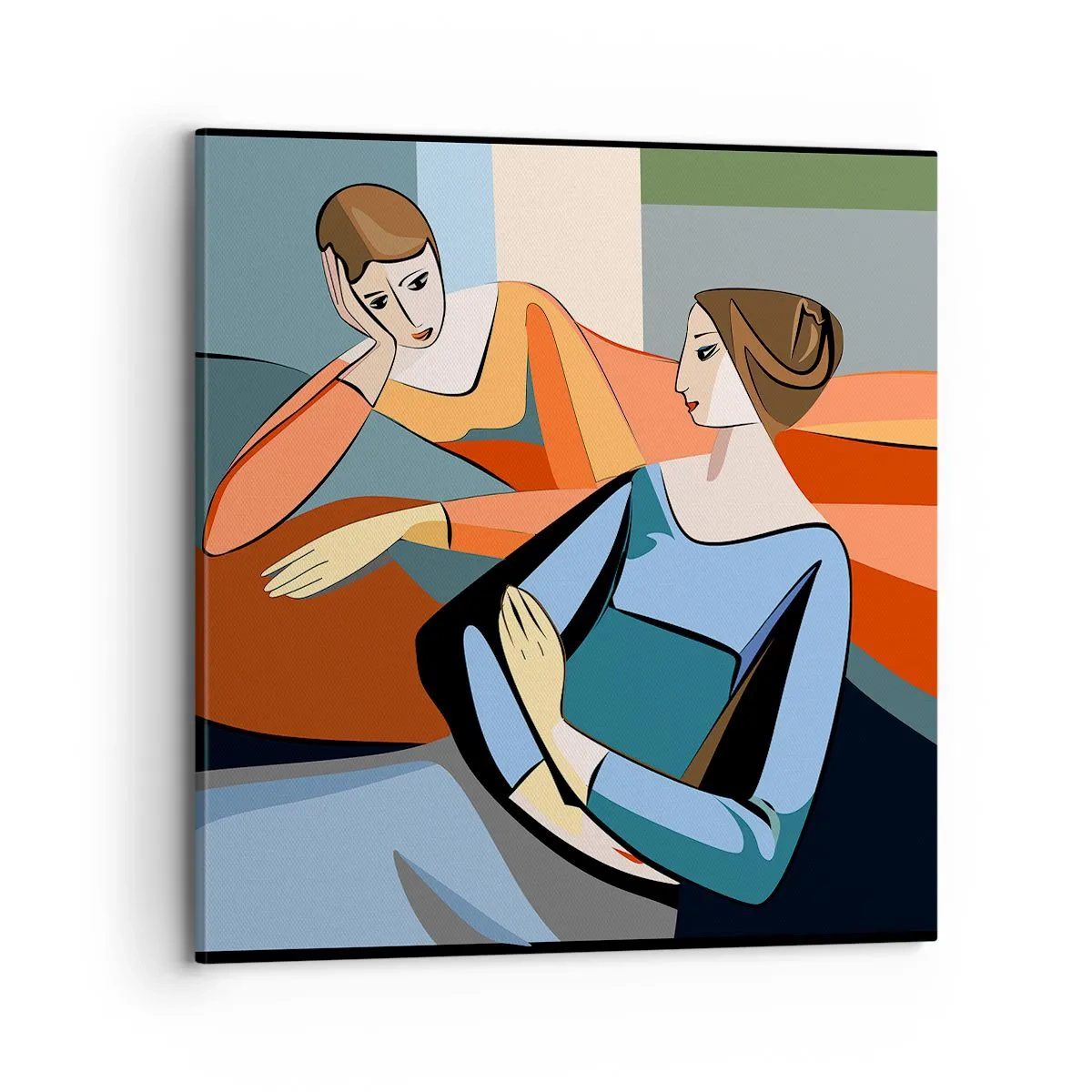 Canvastavla - Bild på duk - Ett ögonblick av förtrolighet - 70x70 cm