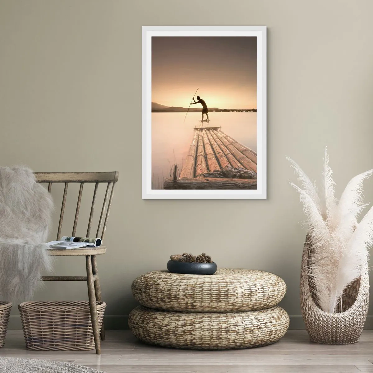 Affisch i vit ram - Före avkoppling - 70x100 cm