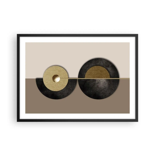 Affisch i svart ram - Variationer runt en cirkel - 70x50 cm