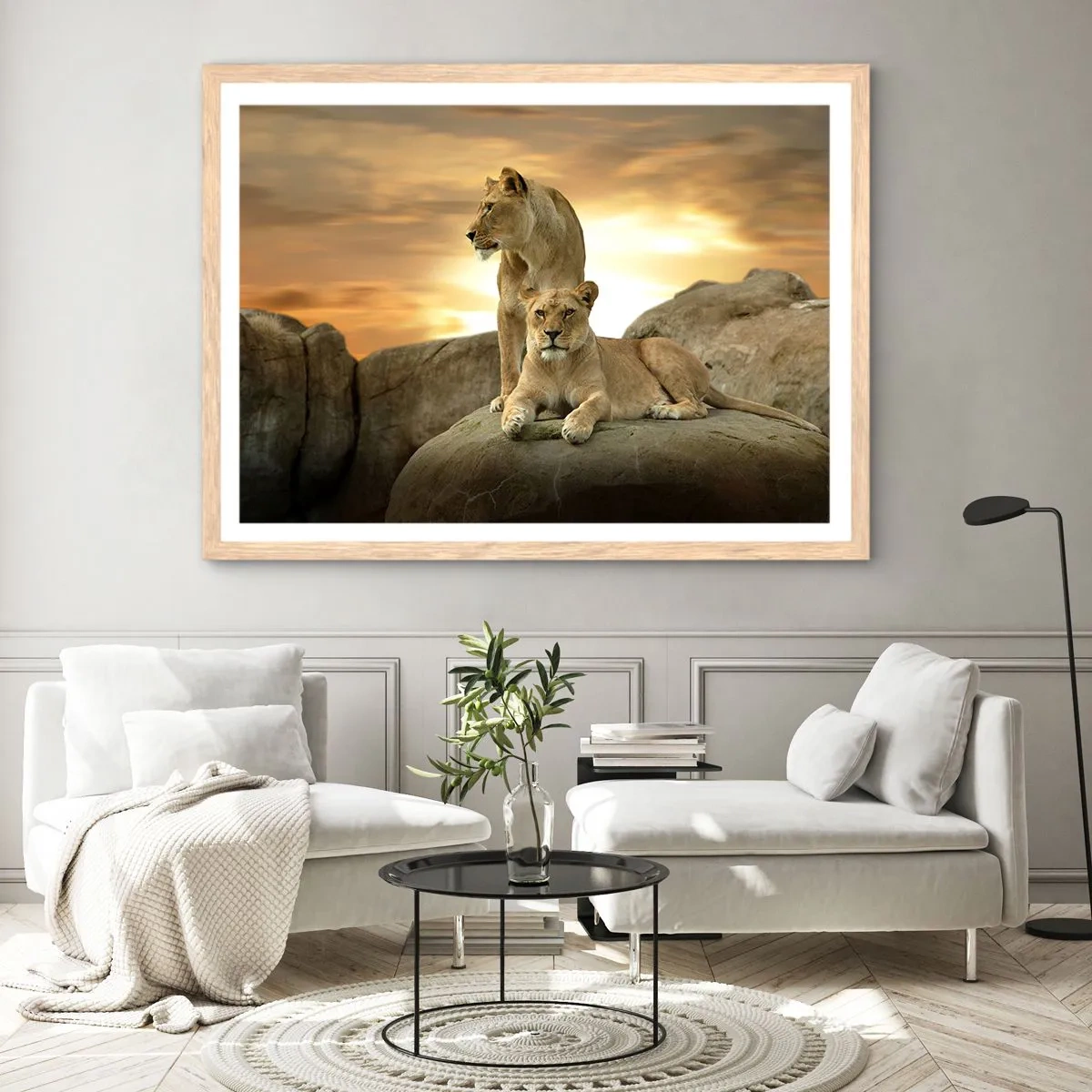 Affisch i ram av ljusek - Kungligt majestät - 100x70 cm