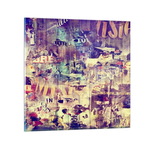 Glastavla - Bild på glas - Och så mycket blir det klar - 70x70 cm