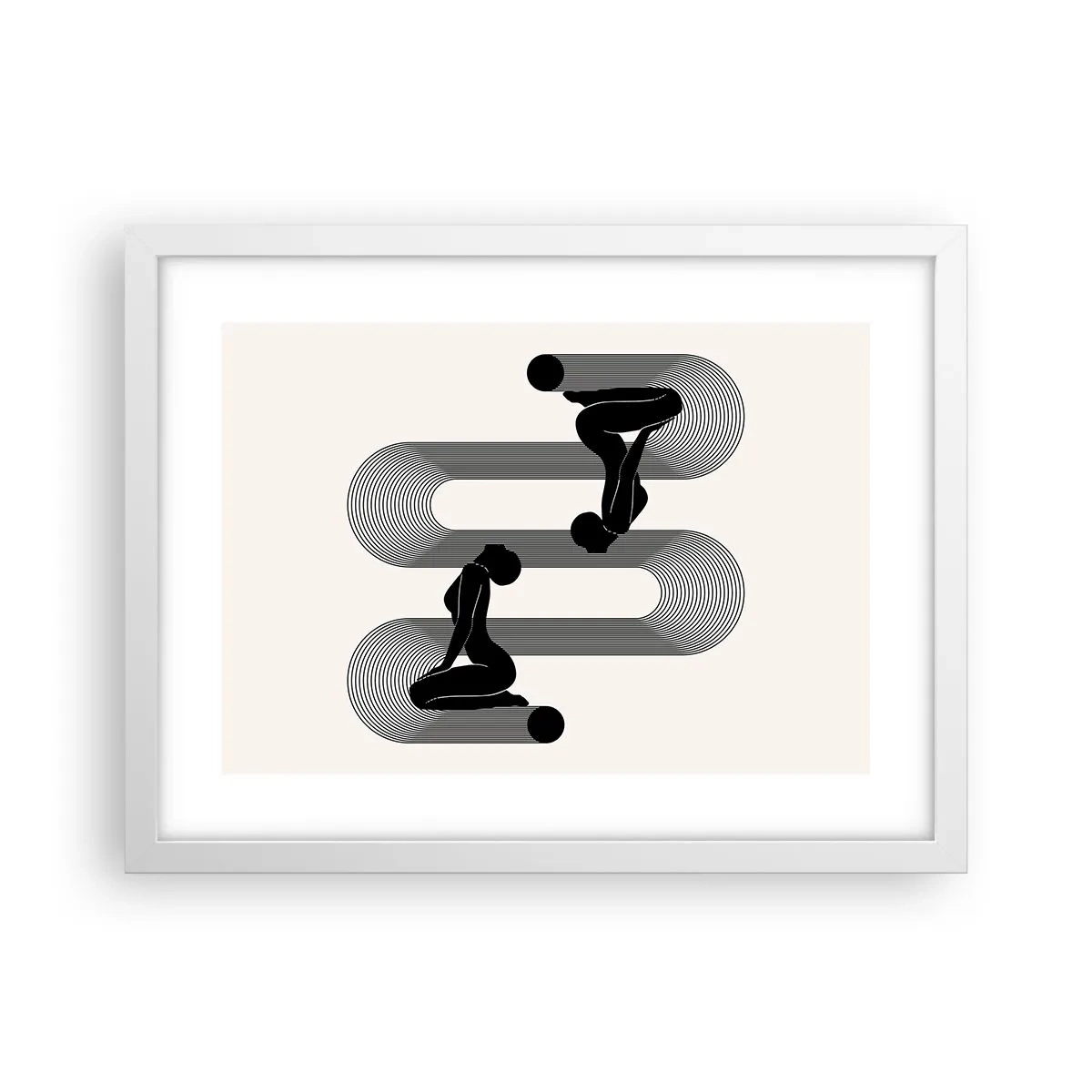 Affisch i vit ram - Sensuell symmetri - 40x30 cm