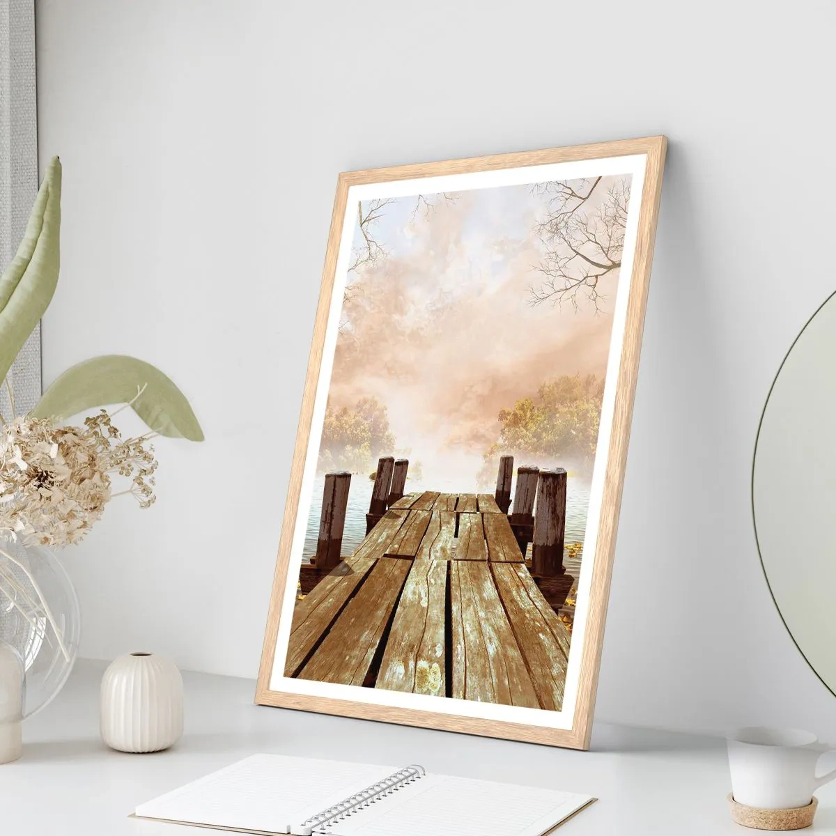 Affisch i ram av ljusek - Höstledsen - 40x50 cm