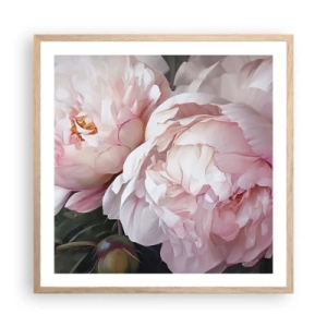 Affisch i ram av ljusek - Fast i blomning - 60x60 cm