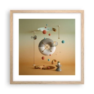 Affisch i ram av ljusek - Vad som helst kan hända - 40x40 cm