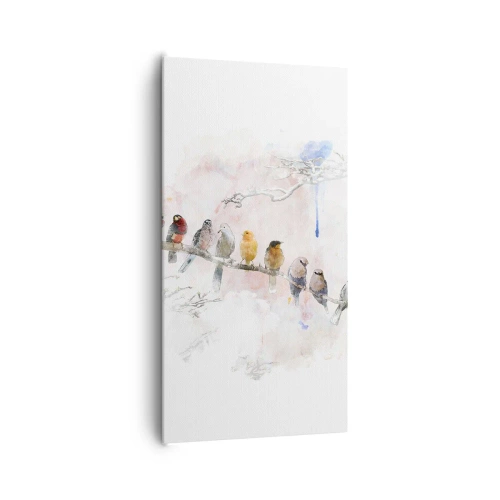 Canvastavla - Bild på duk - Bevingat möte - 65x120 cm