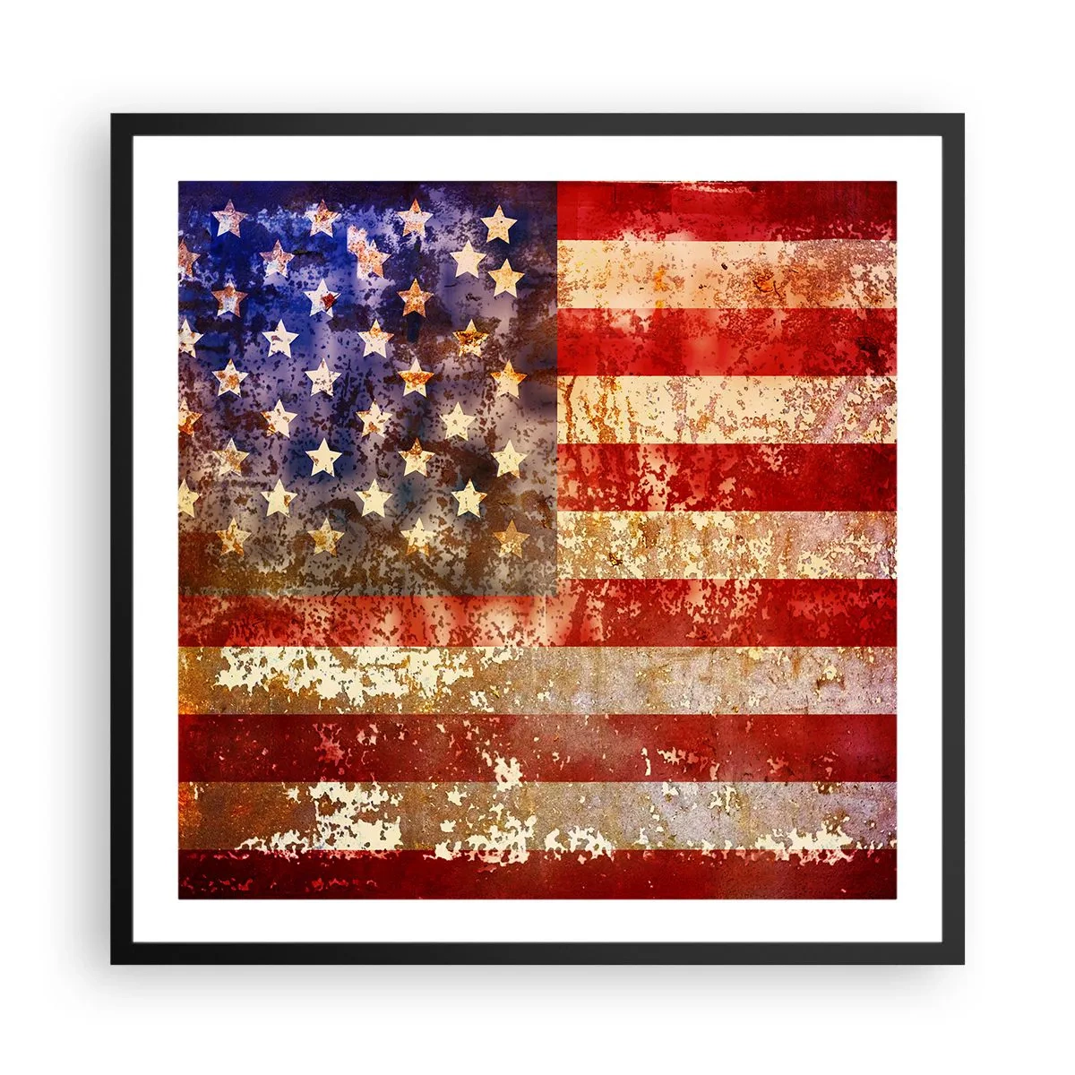 Affisch i svart ram - Äran är tidlös - 60x60 cm