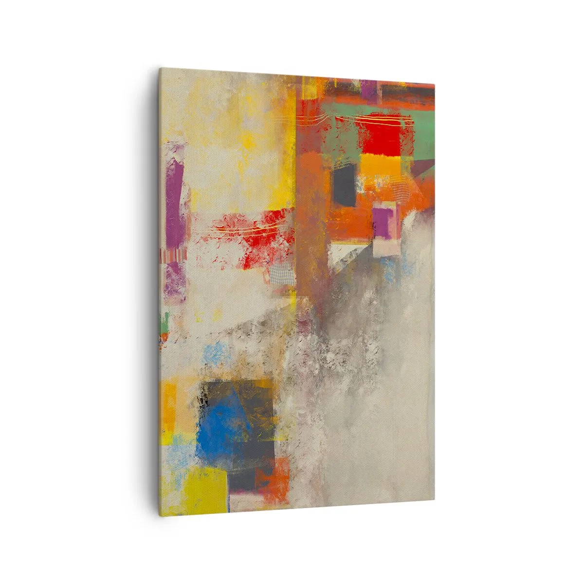 Canvastavla - Bild på duk - Färgernas geometri - 70x100 cm